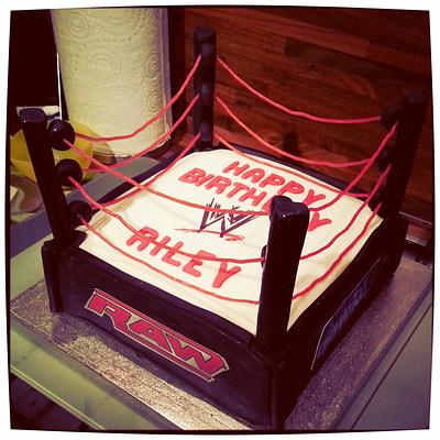 Wwe ring birthday cake - Cake by mummybakes