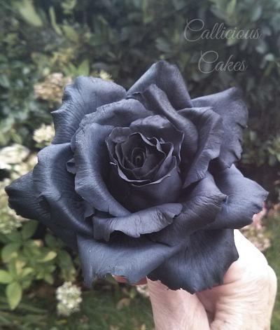 Black Sugar  Rose - Cake by Calli Creations