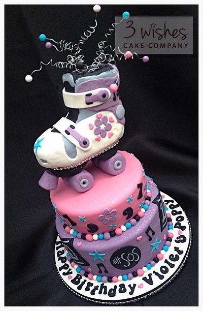 Roller Boot Disco - Cake by 3 Wishes Cake Co
