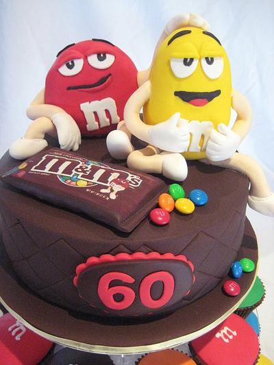 M&M's Cake and Cupcake Tiers - Cake by Kristy How