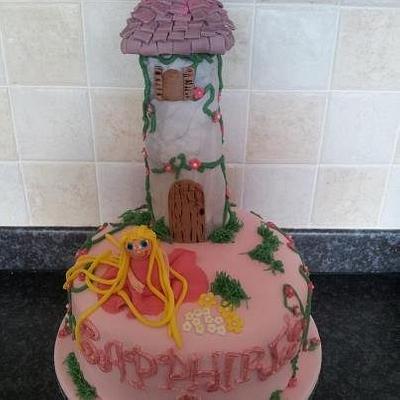 Rapunzel themed cake - Cake by Jodie Stone