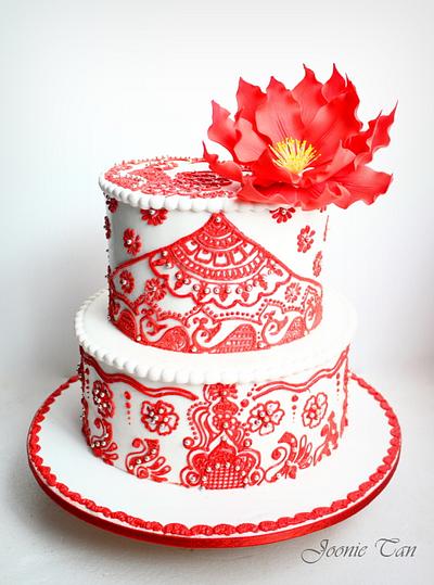 Mehendi Engagement Cake - Cake by Joonie Tan