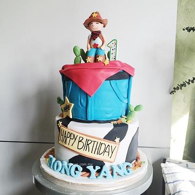 Cowboy theme birthday cake - Cake by Swee San
