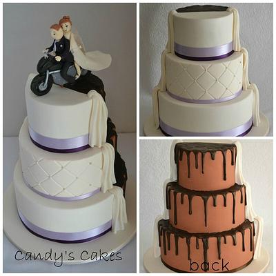 motorbike wedding - Cake by candyscakes