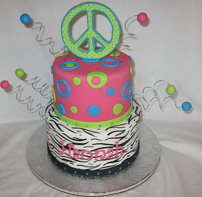 Peace & Zebra & Circles - Cake by DoobieAlexander