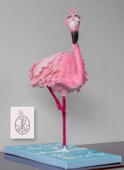 Flamingo cake - Cake by Janny Bakker