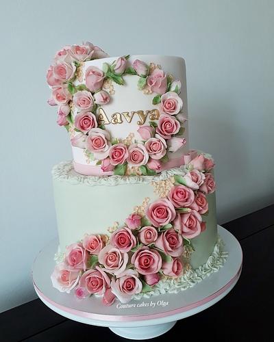 Vintage roses - Cake by Couture cakes by Olga