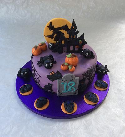Halloween birthday cake and cupcakes - Cake by Sonia