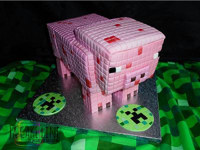 MineCraft Pig for Christian - Cake by Jacqueline
