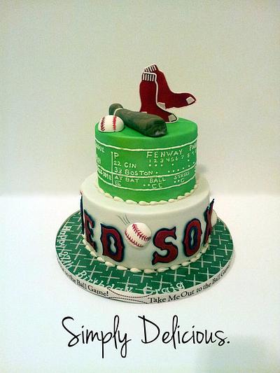 Red Sox  - Cake by Simply Delicious Cakery
