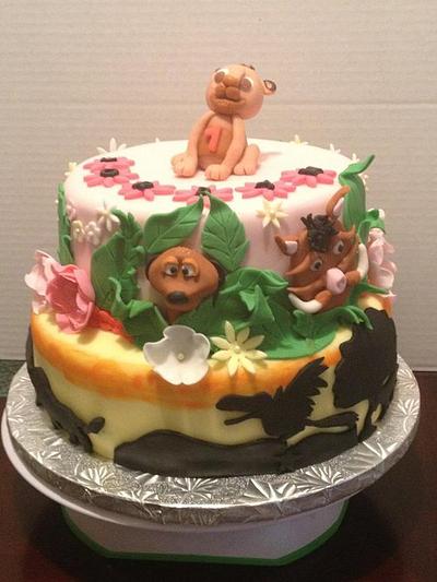 lion king cake for a little girl - Cake by kangaroocakegirl