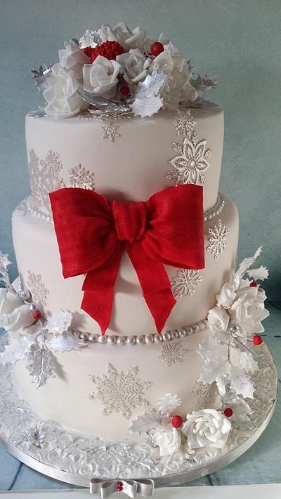 Winter Berry Wedding - Cake by Cherub Couture Cakes