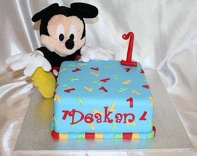 Mickey Mouse Smash / First Birthday Cake - Cake by Michelle Amore Cakes