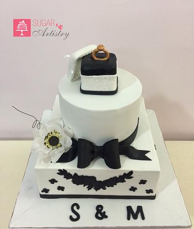 Engagement Ring Box Cake - Cake by D Sugar Artistry - cake art with Shabana