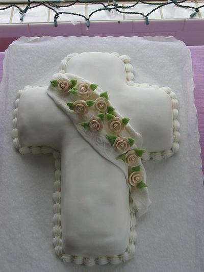 Cross and Roses - Cake by SugarItUp
