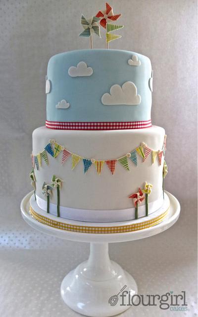 Whirlygig Baby Shower Cake - Cake by Julie