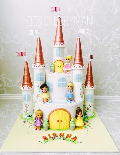 Princesses Castle  - Cake by designed by mani