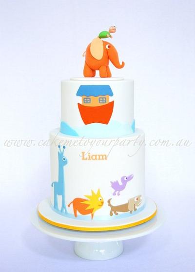 Christening Cake- Noah's Ark - Cake by Leah Jeffery- Cake Me To Your Party