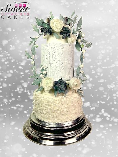 Winter Wonderland Wedding Cake - Cake by Sweet Creations Cakes