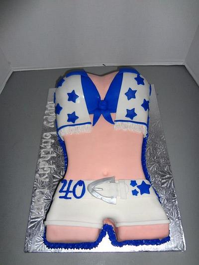 Dallas Cheerleader! - Cake by Cakes by Kate