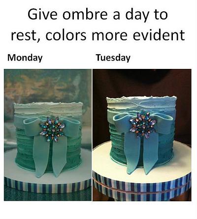 let the cake set a day - ombre gets more evident - Cake by Sweet Scene Cakes