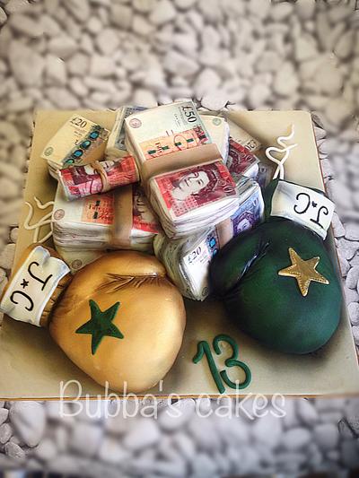 Money and boxing  - Cake by Bubba's cakes 