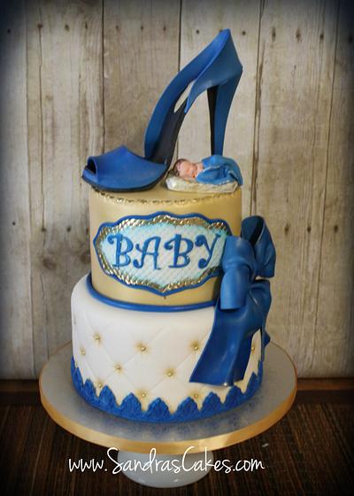 Glam baby shower cake - Cake by Sandrascakes