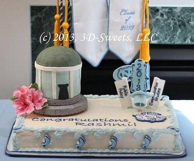 UNC Graduation - Cake by 3DSweets