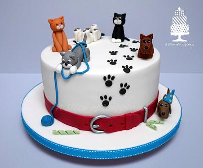 Cats and Dogs - Cake by Angela - A Slice of Happiness