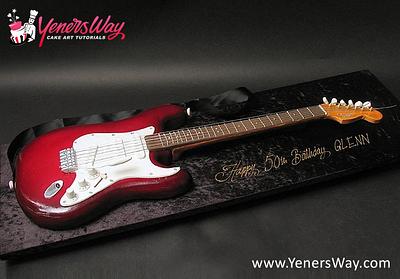 3D Fender Electric Guitar Cake - Cake by Serdar Yener | Yeners Way - Cake Art Tutorials
