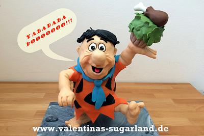 Fred Flintstone - my first Gravity Defying 3D Cake - Cake by Valentina's Sugarland