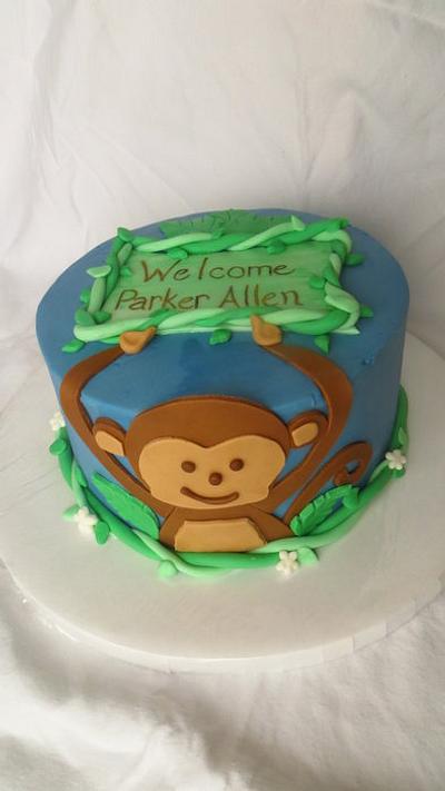 Monkey Baby Shower Cake - Cake by momma24