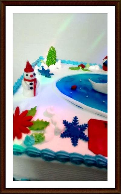 Snowy Christmas - Cake by nandiniscakes