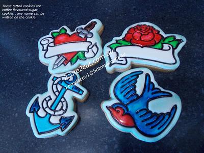 Tattoo Cookies - Cake by Kerry Lacey