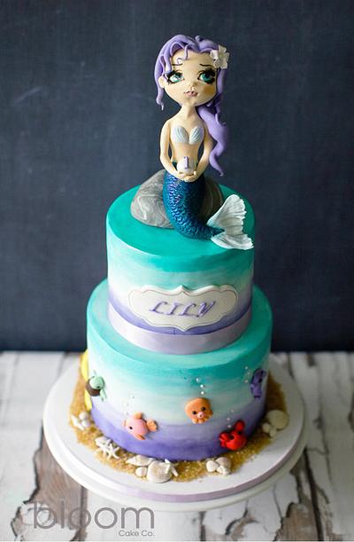 Under the Sea Mermaid 1st birthday cake - Cake by BloomCakeCo