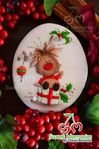 Christmas Rudolph reindeer  - Cake by Clarisa Borunda