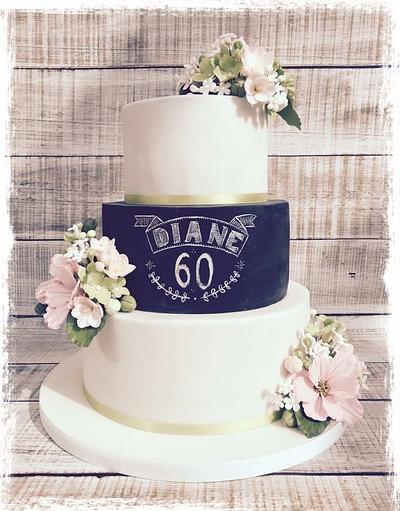 Simple cake for 60th birthday - Cake by Els Goubert