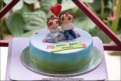 Couple in love birthday cake - Cake by Divya Haldipur
