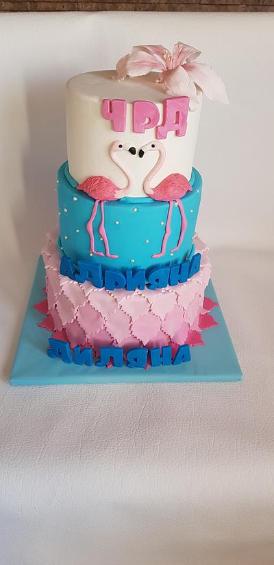 Flamingo cake - Cake by Ladybug0805