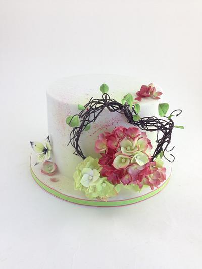 Hydrangea cake - Cake by tomima