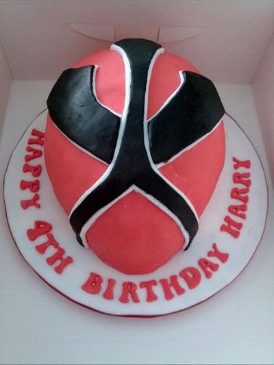 Red Samurai Power Ranger - Cake by FancyBakes