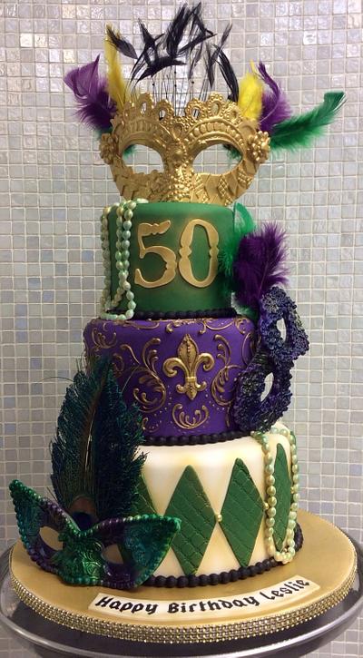 Mardi Gras Birthday - Cake by Over The Top Cakes Designer Bakeshop