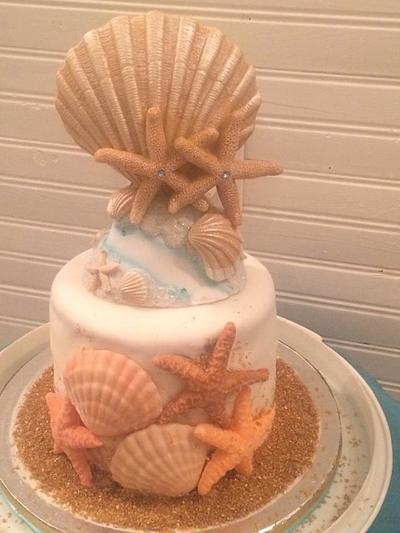 Wedding Cake by the Sea - Cake by caymanancy