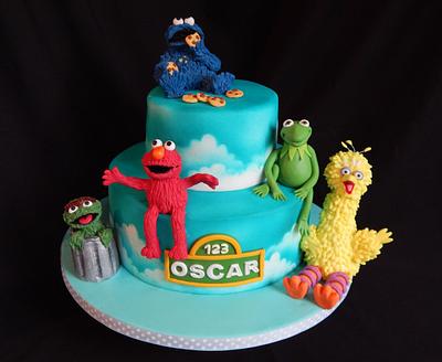 Sesame Street Christening cake - Cake by Elizabeth Miles Cake Design