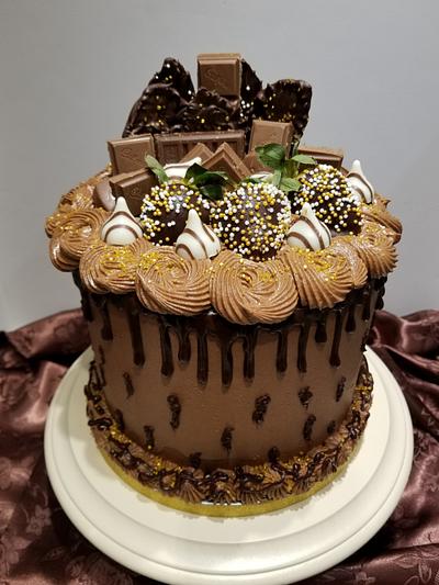 Chocolate Drip Cake - Cake by Eicie Does It Custom Cakes