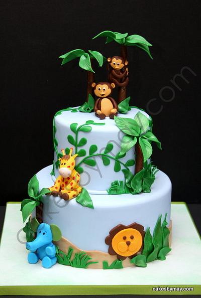 Jungle Baby Shower Cake - Cake by Cakes by Maylene