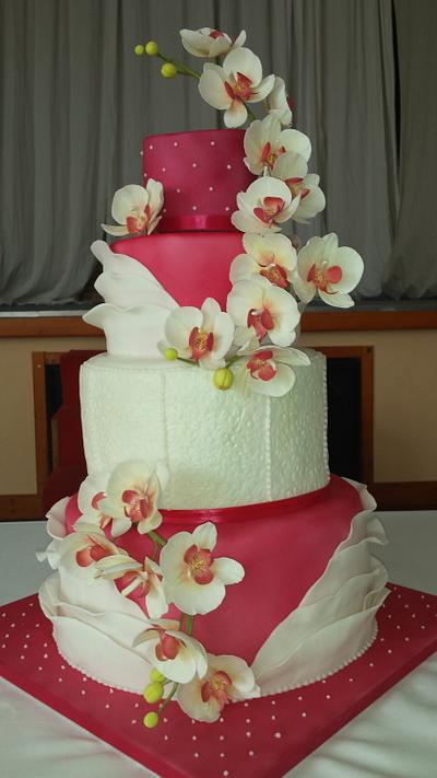 Orchid Wedding Cake - Cake by ZuckerPuppe