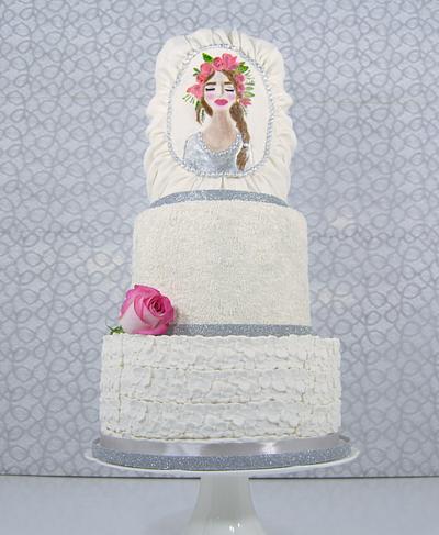 Simple Bridal cake  - Cake by Linda zaki