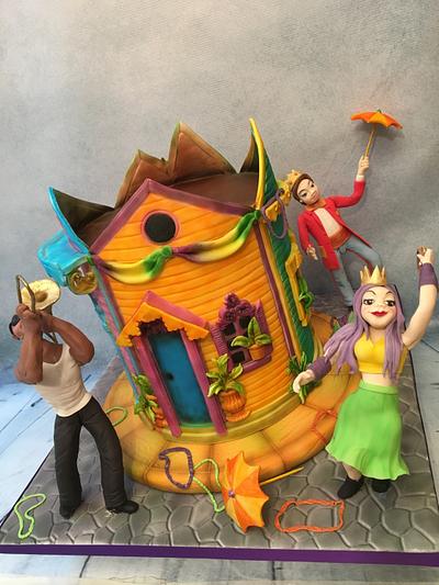 Mardi Gras Carnival Cakers Collaboration  - Cake by Elaine - Ginger Cat Cakery 