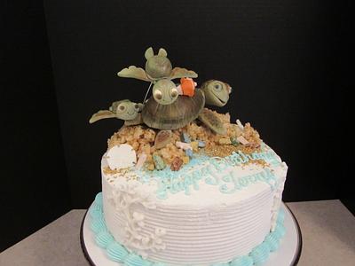 Turtle Birthday Cake - Cake by ldfox1